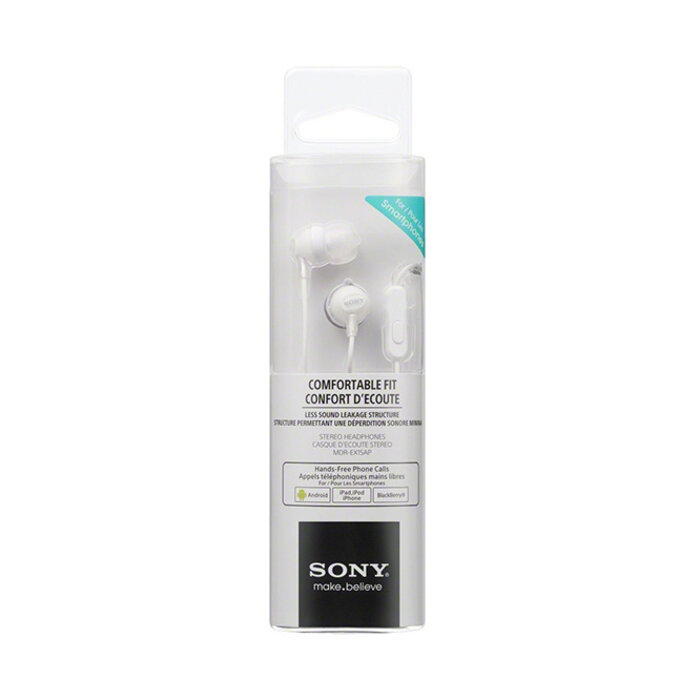 Sony MDR-EX15AP In Ear Earphones Silicon Earbuds White