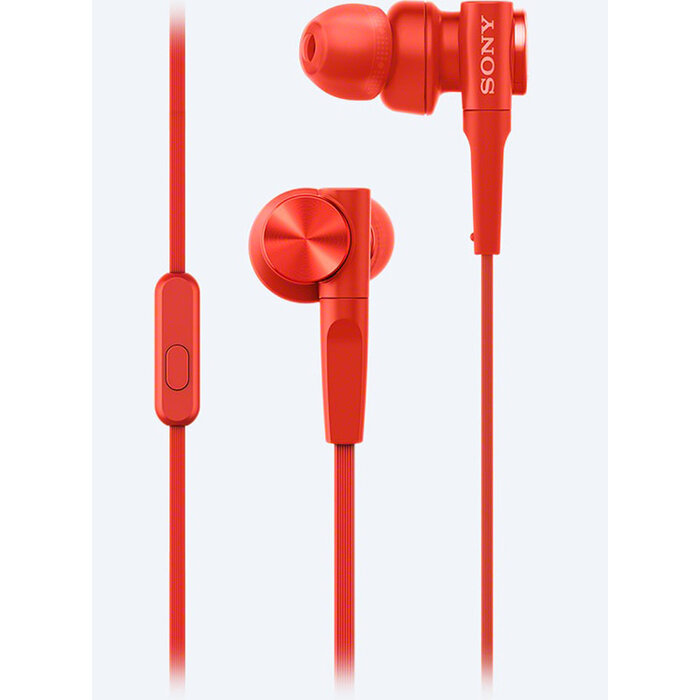 Sony Red In Ear Headphones With Remote