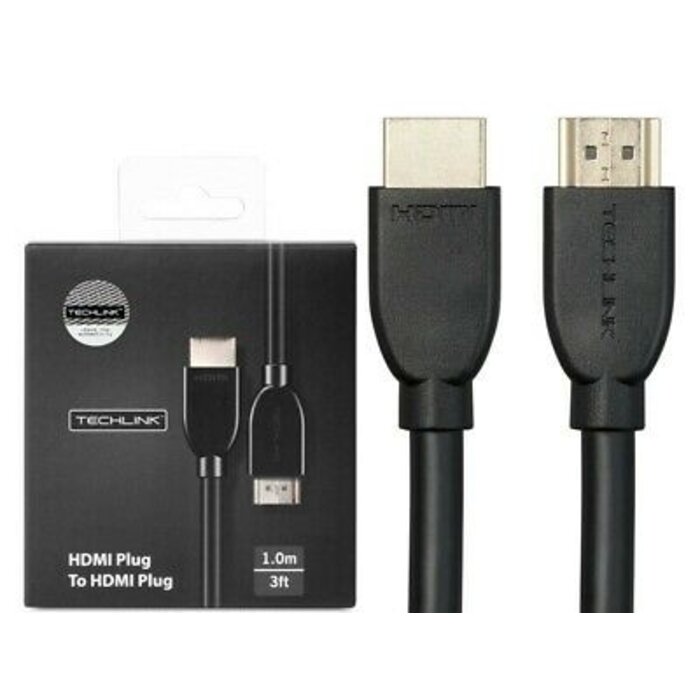 Techlink HDMI To HDMI Plug 1M/3FT (Dist)