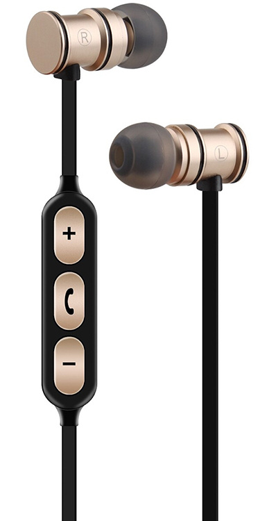 Avlink Bluetooth Headphones Gold Metallic