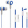 Stereo Earphones Flat Cable Blue