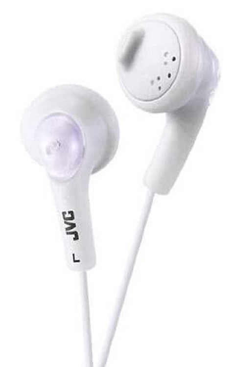 JVC Coconut White Gumy Bass Boost Headphones