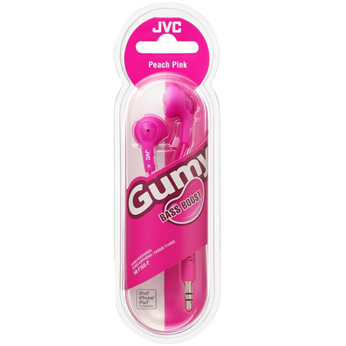 JVC Peach Pink Gumy Bass Boost Headphones
