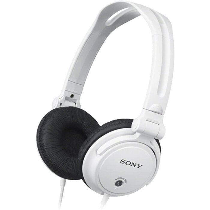 Sony V150 Reversible Earcup Monitor Dj Headphones White