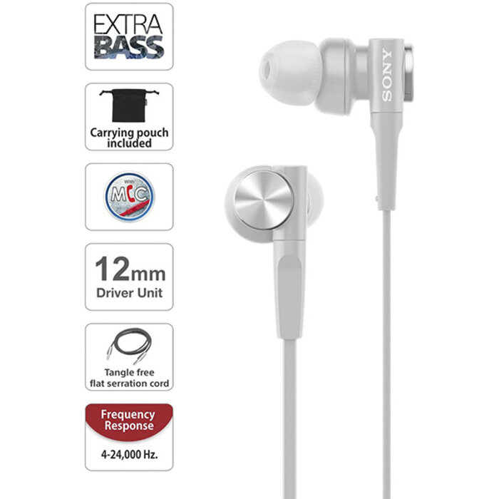 Sony White Extra Bass In Ear Headphones