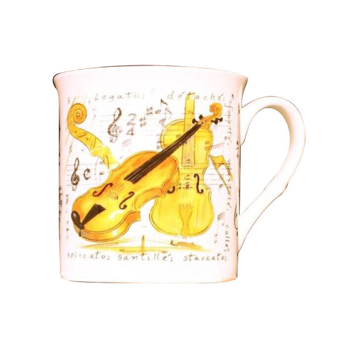 Fine China Mug Violin Design