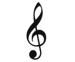 Vienna World VWP0503 Magnet G-clef white