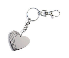 Metal Key Ring Piano Heart