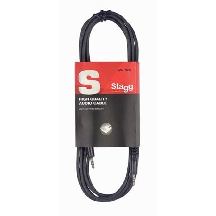 Stagg SAC1MPSMPSB 1M/3Ft Audio Mini Stereo Plug Cable