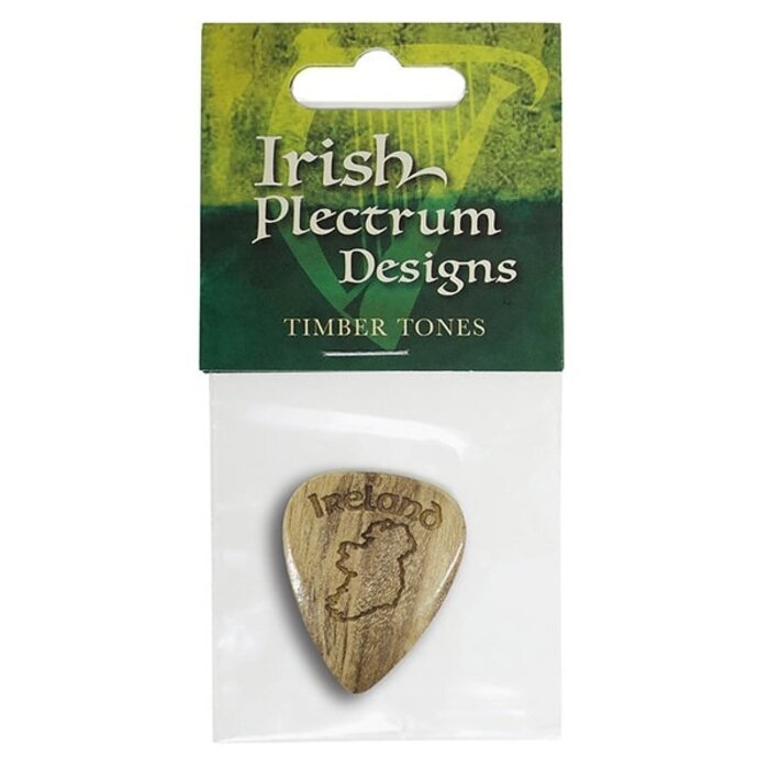 Timber Tones Ireland Map Wooden Plectrum