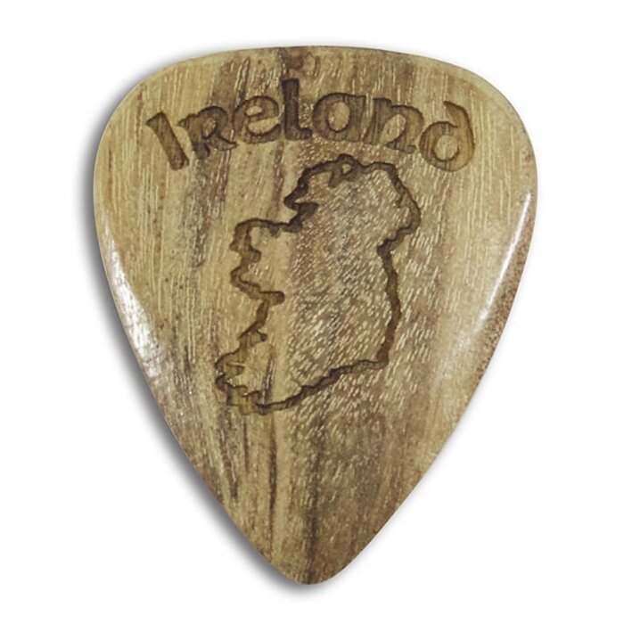 Timber Tones Ireland Map Wooden Plectrum