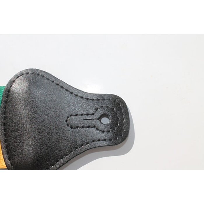 Ireland Shamrock Guitar Strap  Green On Black