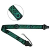 Celtic Knot Guitar Strap Green On  Black