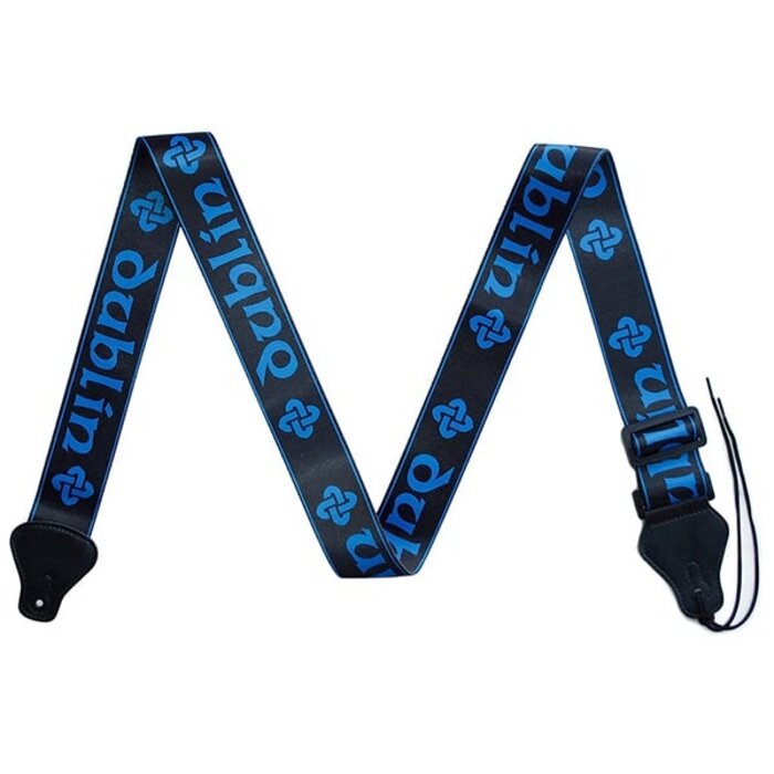 Dublin Guitar Strap Blue On Black