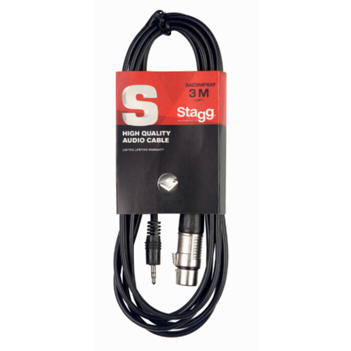 Stagg SAC1MPSBXF 1M/3FT Audio Min. St.Plug.Xlrf Cable