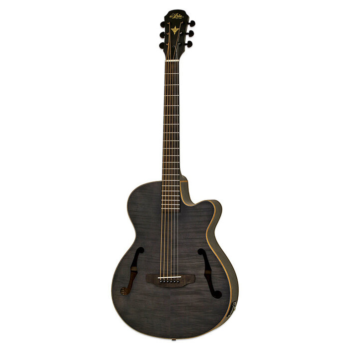Aria Elecord Aco-Elec Guitar Flamed Nato Stained Black