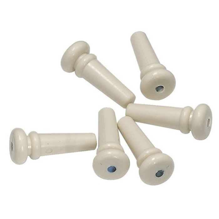 Fire & Stone End Pin Cream With Abalone Dot