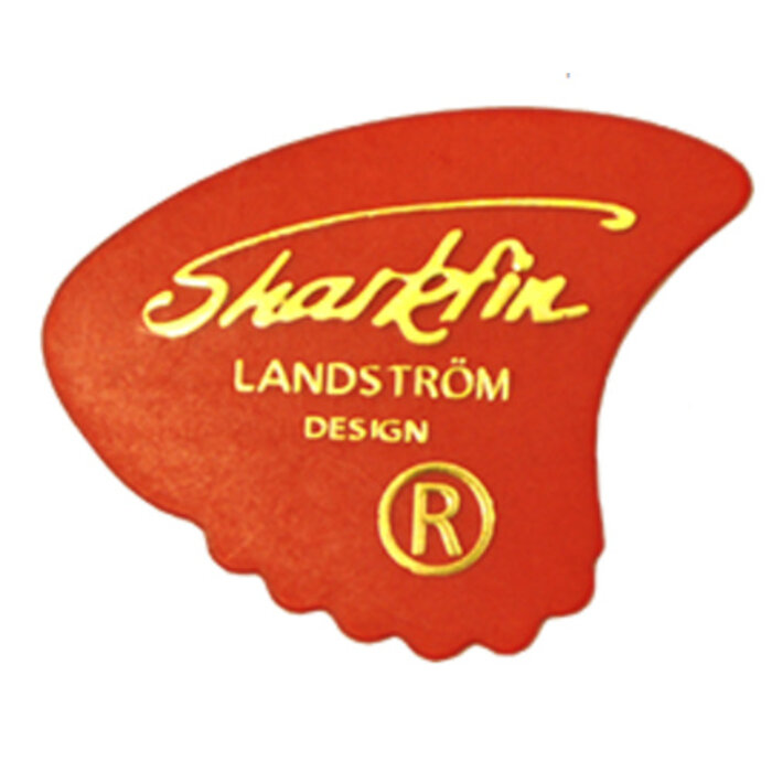Sharkfin Pick Soft Red Goldprint