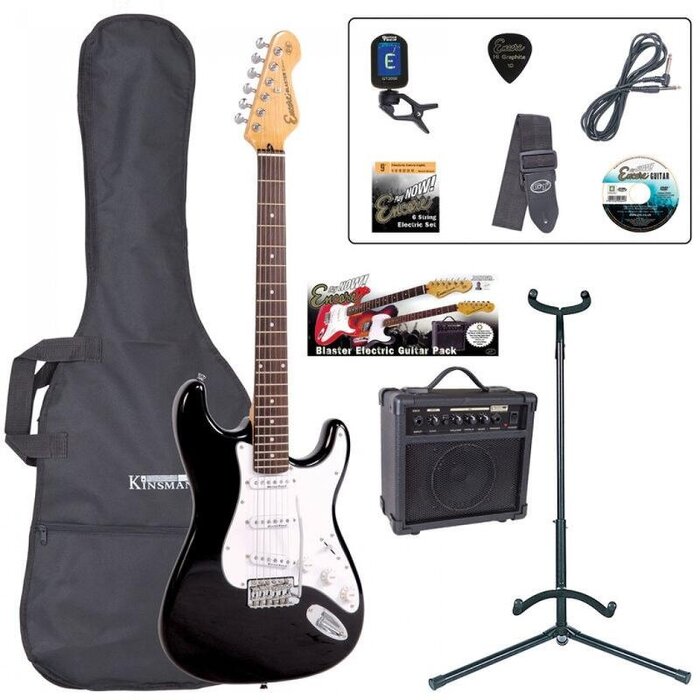 Encore Electric Guitar Outfit- Gloss Black