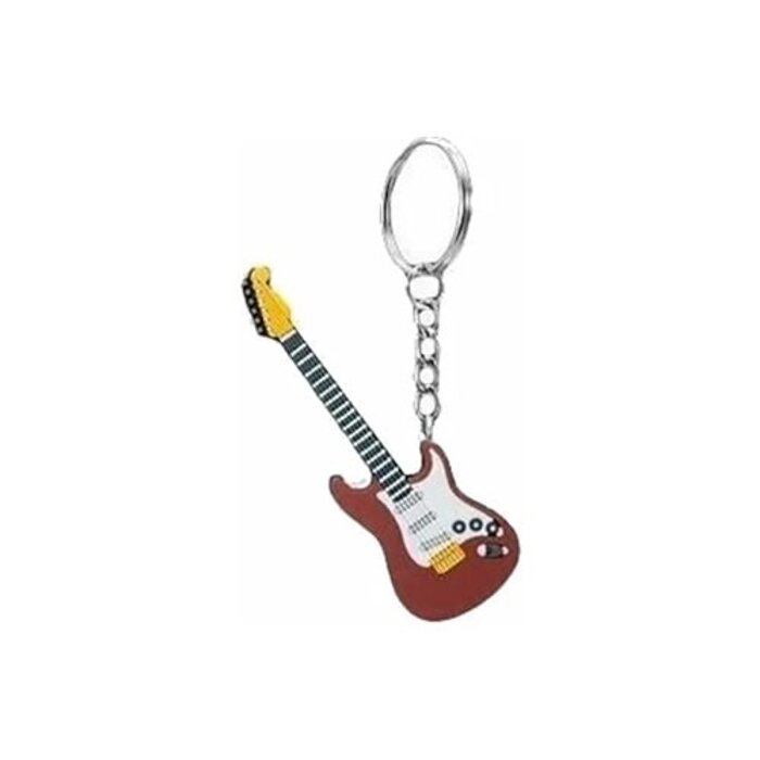 Instrument Keyring Electric Guitar Brown