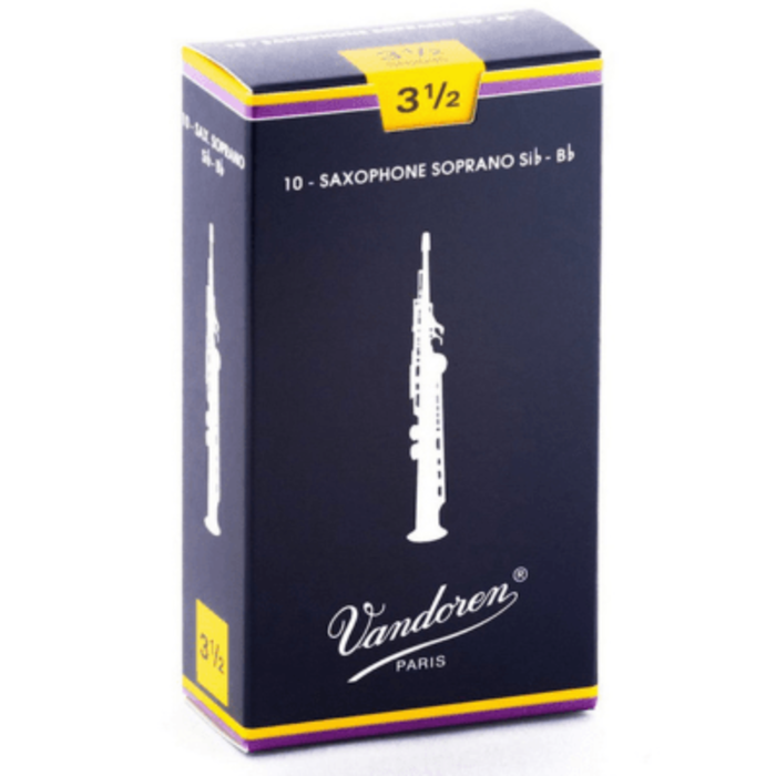 Vandoren Traditional Soprano Saxophone Reeds, 3.5