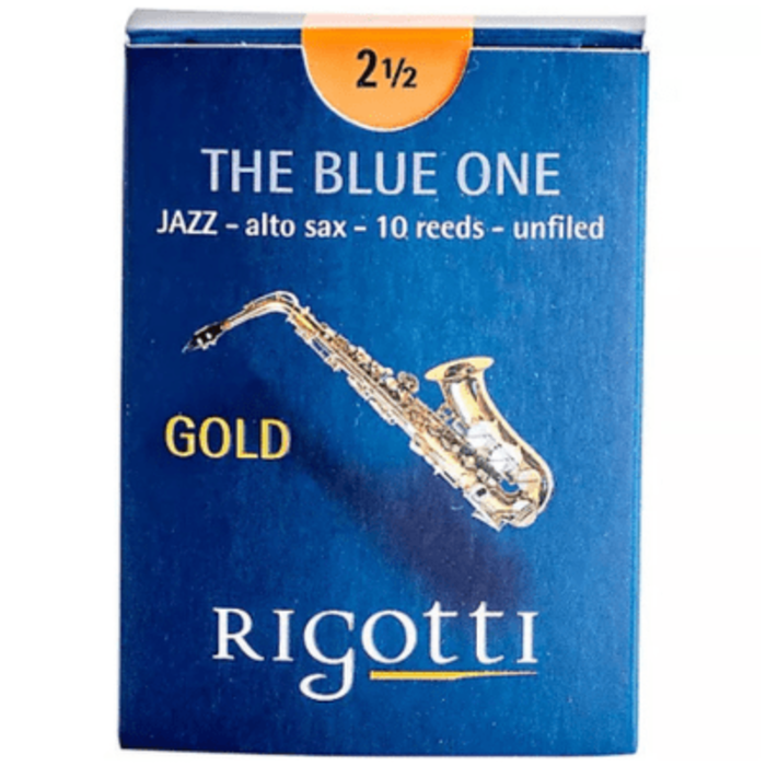 Rigotti Gold - Jazz Cut - Alto Saxophone Reeds 2.5 Medium Unfiled
