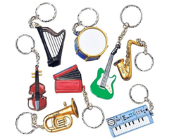 Musical Instrument Keyring (Various Designs)