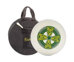 Koda Bodhran 16" X 4" Black - Celtic Cross Green With Bag & Beater