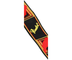 Fender Monogrammed Strap Black/Yellow/Red