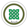 Koda Bodhran  8" X 1 1/2" Natural - Green Square Celtic Knot With Beater