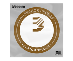 D'Addario PB042 Phosphor Bronze Acoustic String, .042 Gauge, Single