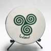 Koda Bodhran  8" X 1 1/2" Natural - Newgrange Swirl Green With Beater
