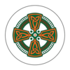 Koda Bodhran  8" X 1 1/2" Natural - Orange And Green Celtic Cross With Beater