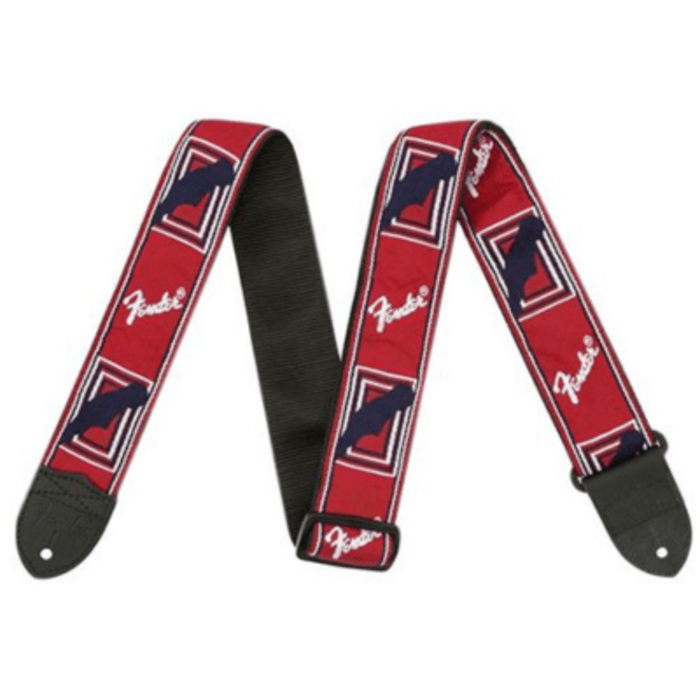 Fender 2 Monogrammed Strap Red/White/Blue