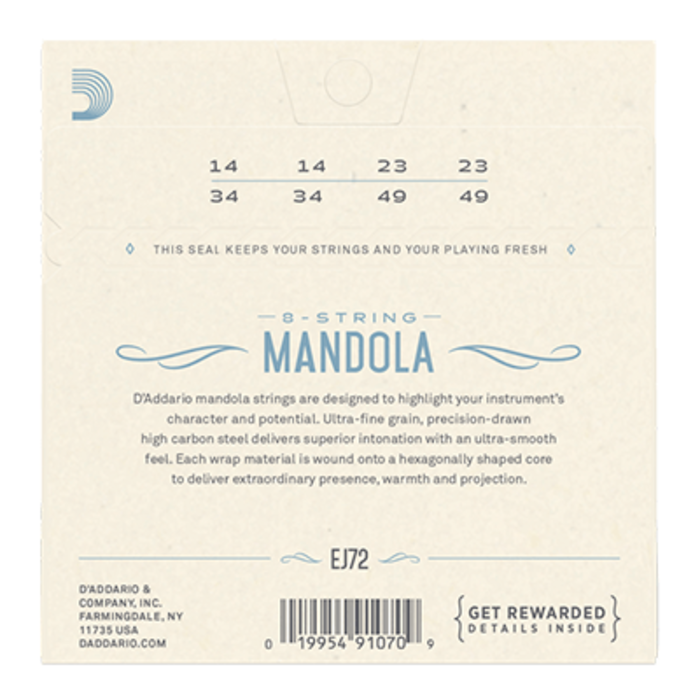 D'Addario EJ72 14-49 Mandola Strings Phosphor Bronze