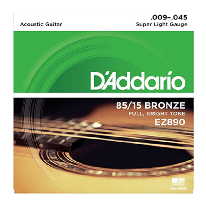 D'Addario EZ890 Super Light Acoustic Guitar Strings American Bronze