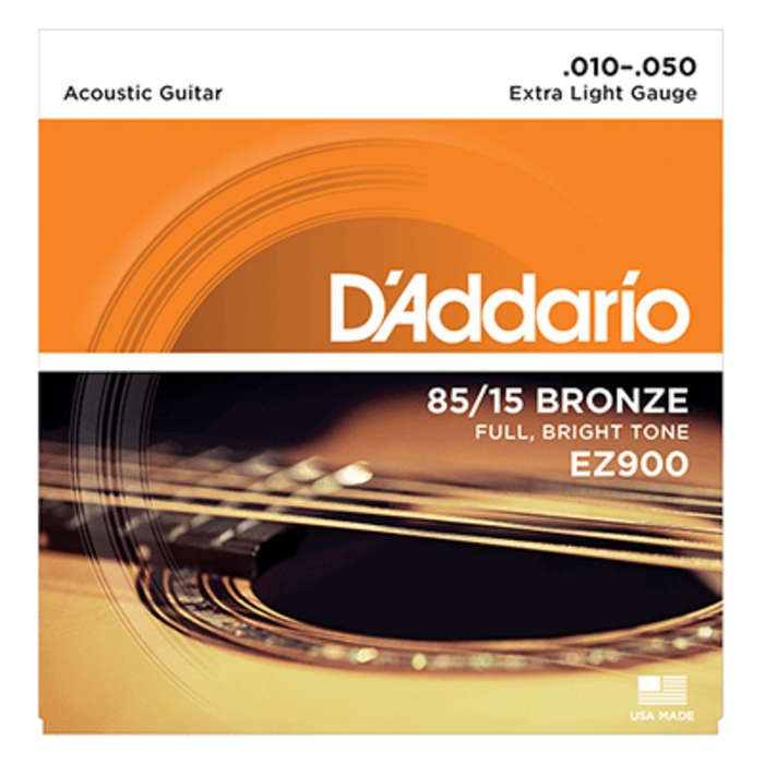 D'Addario EZ900 Extra Light Acoustic Guitar Strings Bronze