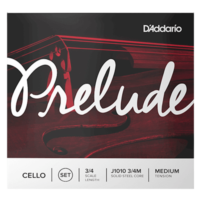 D'Addario J1010 3/4 Medium Tension Cello Strings Steel Core
