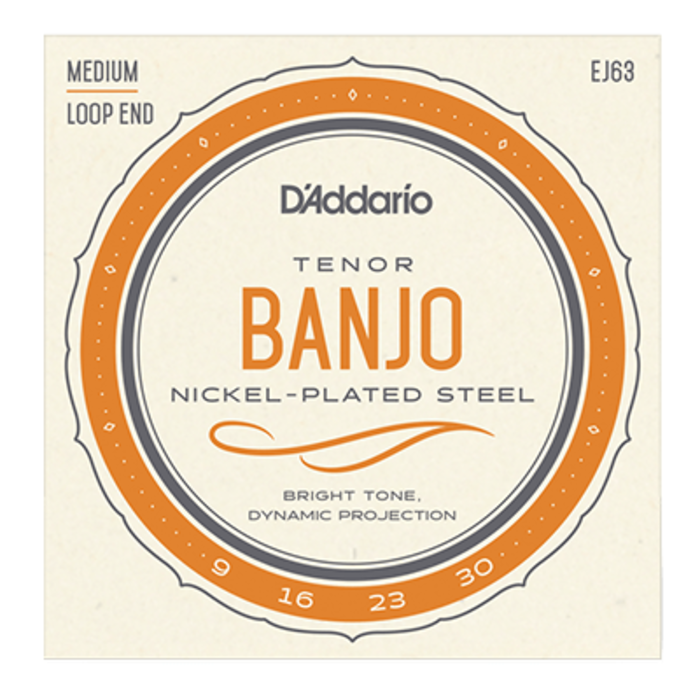 D'Addario J63 Tenor Banjo Strings Nickel