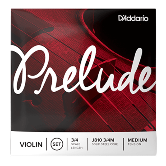 D'Addario Prelude J810 3/4 Medium Violin Strings Set