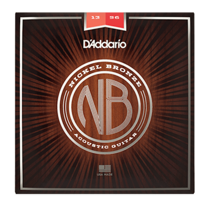 D'Addario NB1356 Medium Acoustic Guitar Strings Nickel Bronze