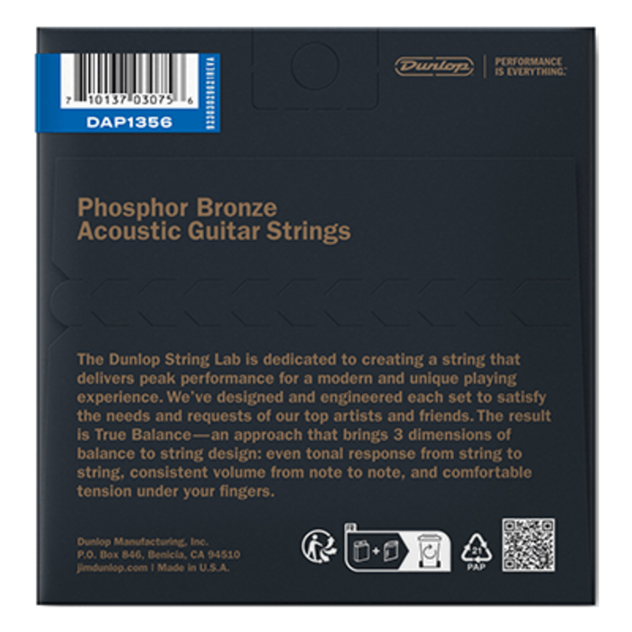 Dunlop DAP1356 13-56 Acoustic Guitar Strings Phosphor Bronze