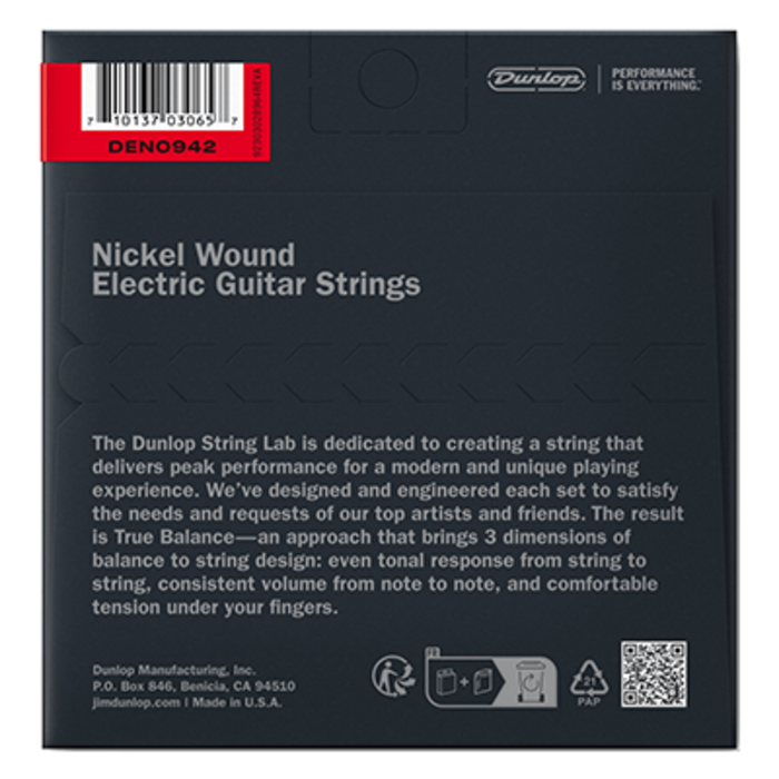 Dunlop DEN0942 09-42 Wound Electric Guitar Strings Nickel