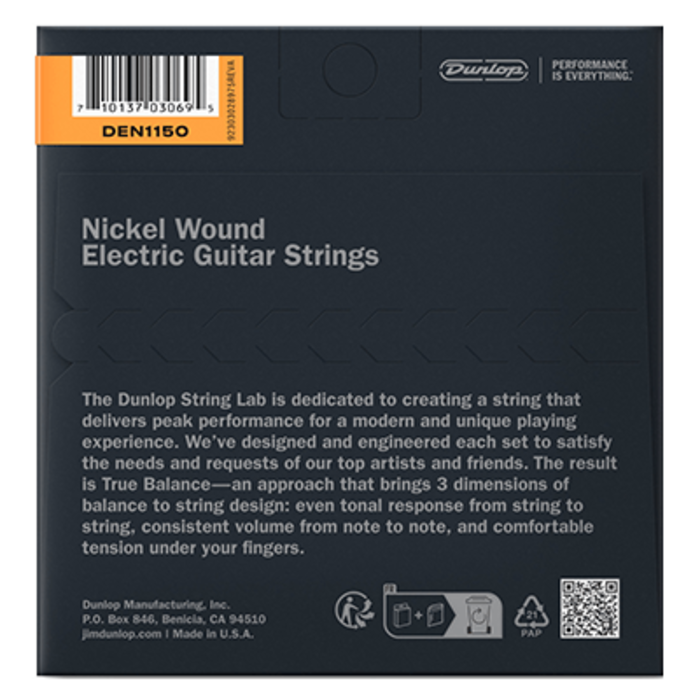 Dunlop DEN1150 Medium 11-50 Electric Guitar Strings Nickel