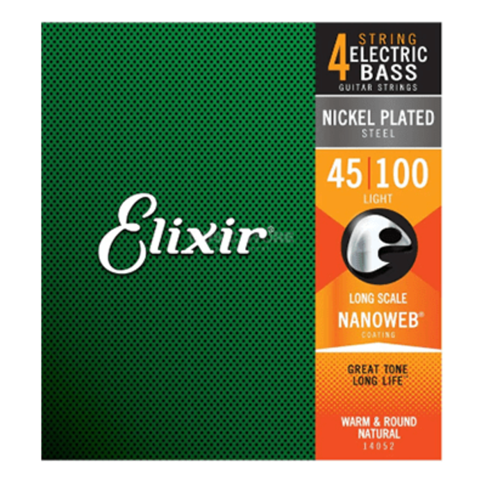 Elixir 14052 45-100 Bass Guitar Strings Nickel