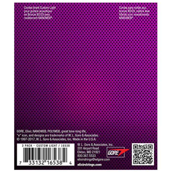 Elixir Nanoweb 16538 011 13-56 Acoustic Guitar Strings Bonus Pack Bronze