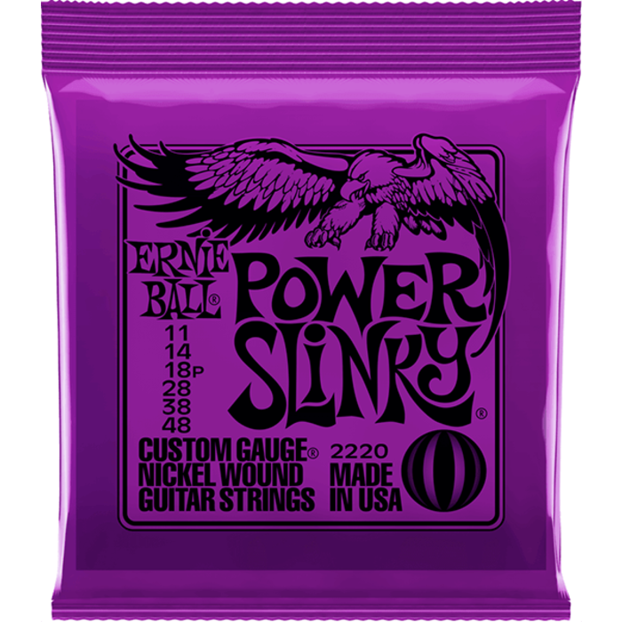 Ernie Ball 2220 Power Slinky Wound Guitar Strings Nickel
