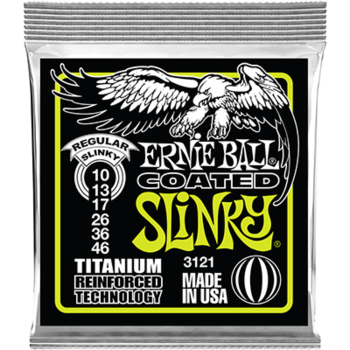 Ernie Ball 3121 Coated Slinky Electric Guitar Strings Nickel