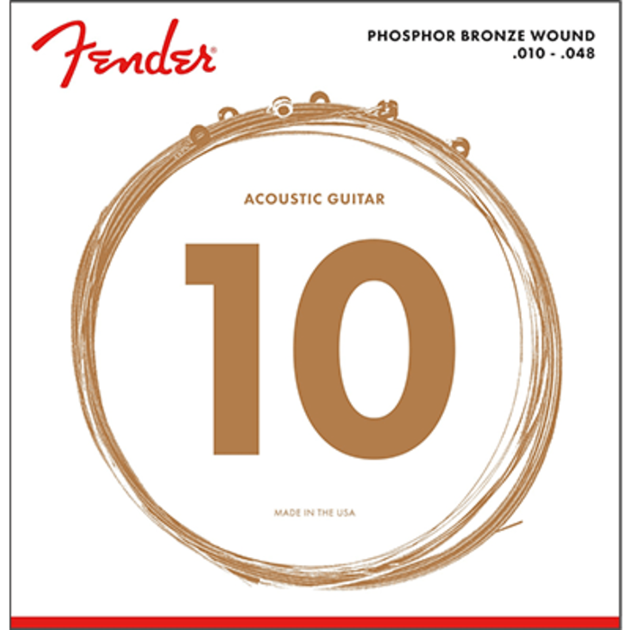 Fender Phosphor Bronze Acoustic Guitar Strings 010-048