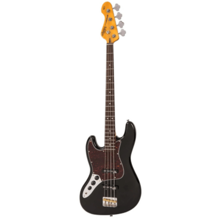 Vintage Left Handed Vj74 Bass- Gloss Black